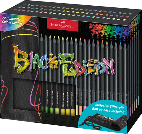 Colouring Pencil Black Edition Pencil Roll x 72