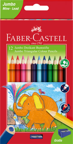 Colouring Pencils Triangular JUMBO - Pkt x 12