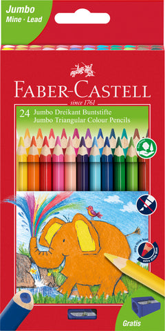 Colouring Pencils Triangular JUMBO - Pkt x 24 Asstd Cols