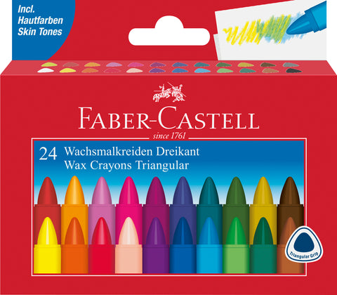 Jumbo Wax Crayons Triangular - Packet x 24
