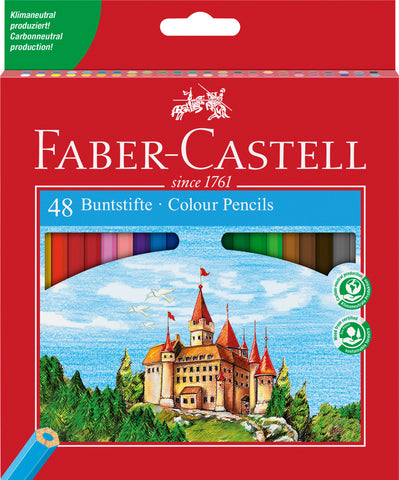 Colouring Pencils Hexagonal - Pkt x 48 Assorted Colours