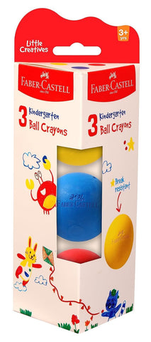 Assorted Plastic Crayons/Ball - Set x 3 Colours