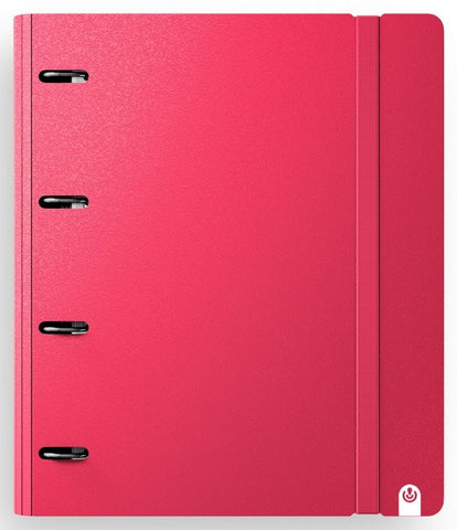 Ringfile 4 Ring/25mm FOAM STYLE A4 With Refill Pad/Gridded - Red
