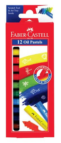 Oil Pastels RR - Pkt x 12 Asstd Cols
