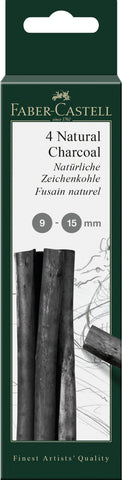 Natural Charcoal - 9-15mm/Blister x 4 pieces