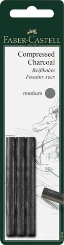 Pitt Charcoal Compressed - Medium/Blister x 3 pieces