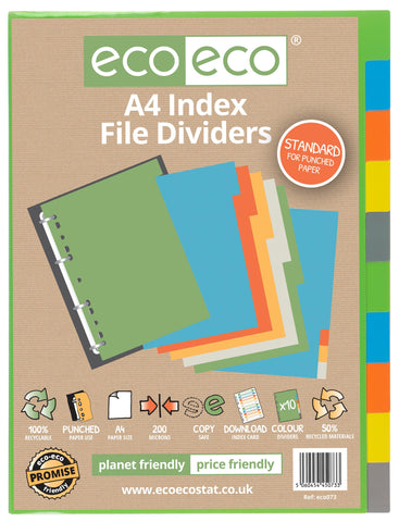 Eco-friendly Dividers A4 Standard/200 microns - Set x 10
