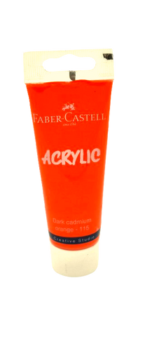 Tube x 40ml Acrylic - Dark Cadmium Orange (115)