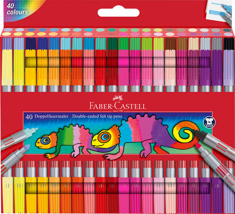 Double-Ended Felt Tip Pens - Wallet X 40