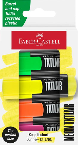 Textliner TXTLNR Neon - Wallet x 4 Asstd Cols