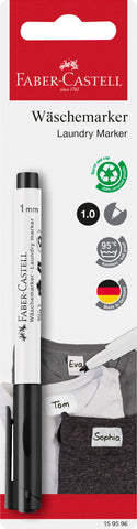 Laundry Marker - Black Round Tip Blister Card