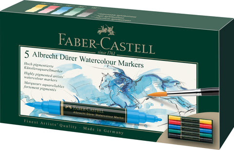 A Duerer Water Colour Markers - Carton Wallet x 5 Assorted Colours