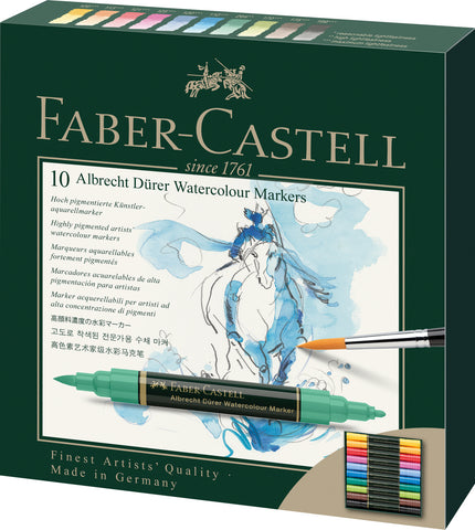 A Duerer Water Colour Markers - Carton Wallet x 10 Assorted Colours