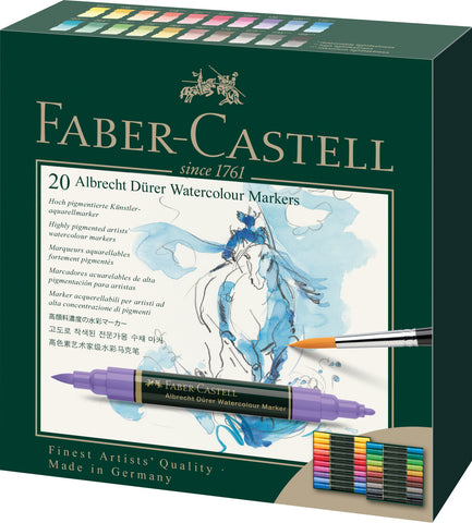 A Duerer Water Colour Markers - Carton Wallet x 20 Assorted Colours