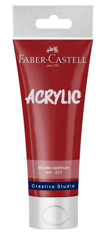 Tube x 120ml Acrylic - Middle Cadmium Red (217)