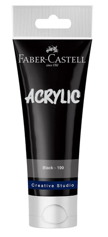 Tube x 120ml Acrylic - Black (199)