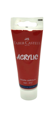 Tube x 40ml Acrylic - Middle Cadmium Red (217)