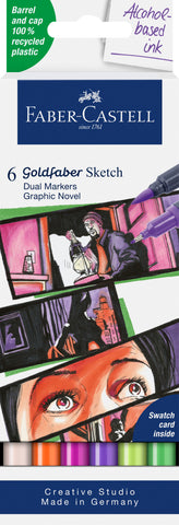 GoldFaber Sketch Marker Set Graphic Novel - Wallet x 6
