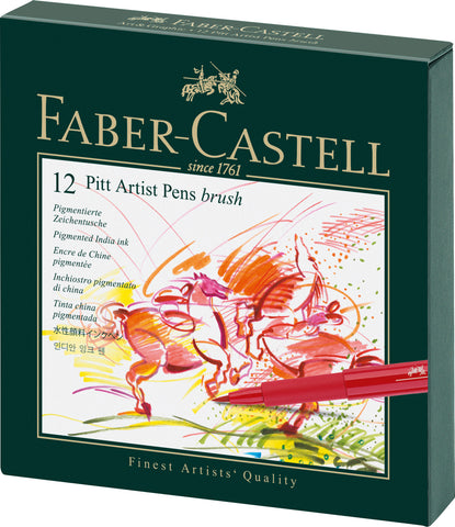 Pitt Artist Pens Atelier Box x 12 Colours
