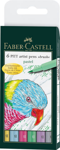 Pitt Artist Pens Wallet X 6 - Pastel