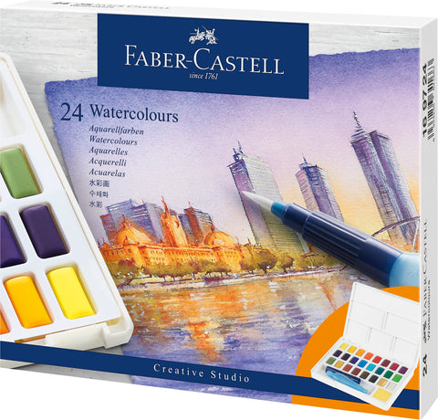 Water Colours in Pans - Set x 24 colours