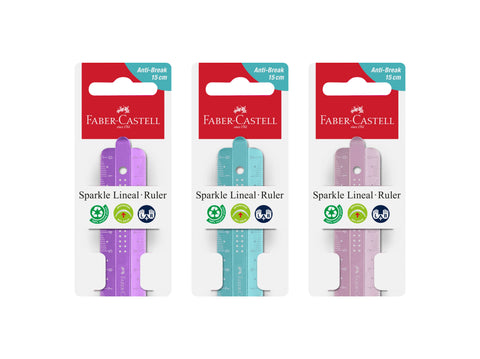 Ruler 15 cm Dots Break Resistant - Sparkle