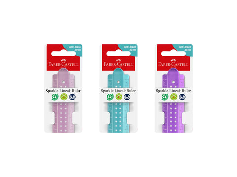 Ruler 30 cm Dots Break Resistant - Sparkle