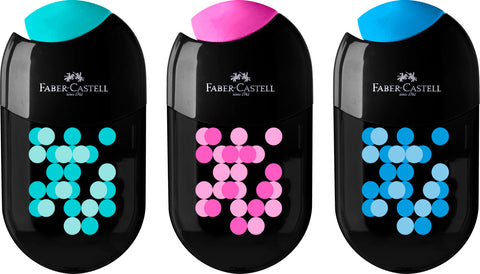 Double Hole Sharpener Box - Two Tone Black Assorted