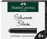 Faber-Castell Ink Cartridges Black by 6