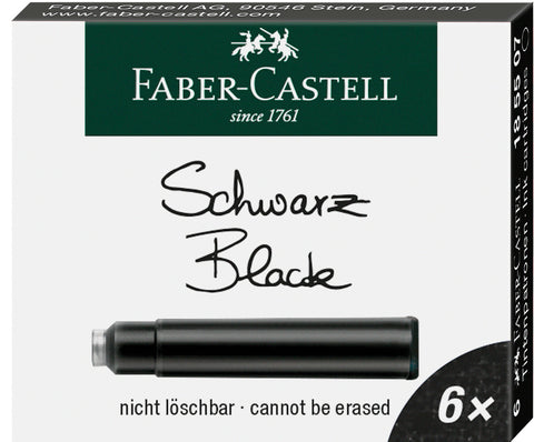 Faber-Castell Ink Cartridges Black by 6