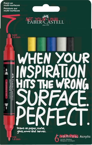 Multimark Acrylic Marker Set x 6 - Basic