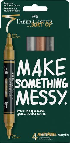 Multimark Acrylic Marker Set x 4 - Metallic