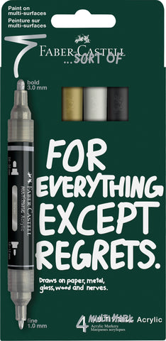 Acrylic Marker Multimark - Set x4 Classics