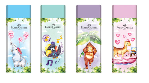 Eraser Happy Jungle/PVC Free - Pastel colours