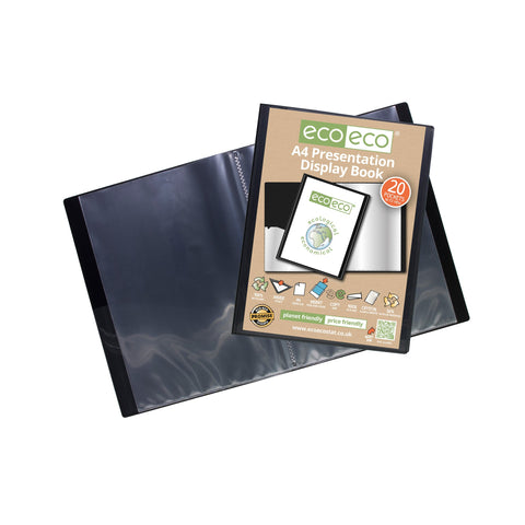 Eco-friendly Presentation Display Book - A4/20pgs/40viewing - Black