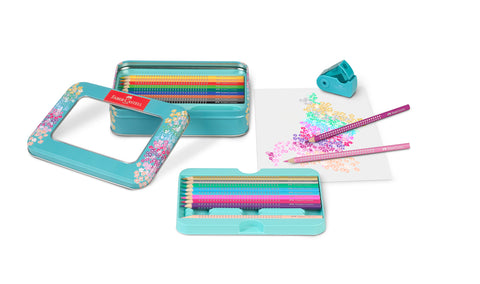 Grip SPARKLE Colour Pencils - Tin Box x 20 Assorted Colours