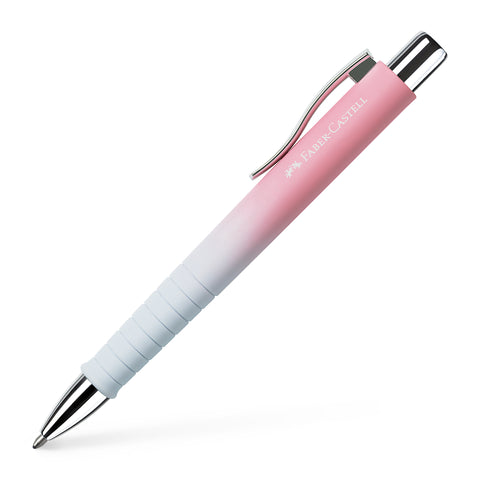 Ballpoint Pen - Retractable Polyball/Sunset/Pink/White Barrel/Blue Ink XB