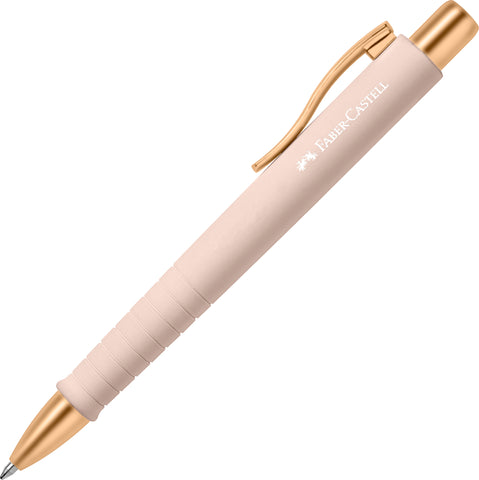 Ballpoint Pen - Retractable Polyball/Pale Rose Barrel/Blue Ink XB