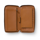 Graf von Faber-Castell Leather Travel Wallet - Brown Grained
