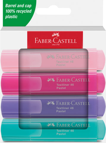 Textliner 1546 - Wallet x 4 Pastel Colours 2024