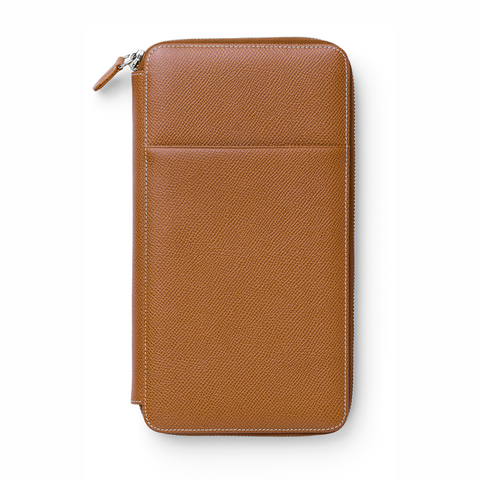 Graf von Faber-Castell Leather Travel Wallet - Brown Grained