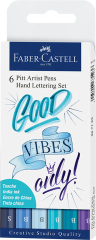 Pitt Artist Pens Wallet x 6 - Hand Lettering/Set Good Vibes