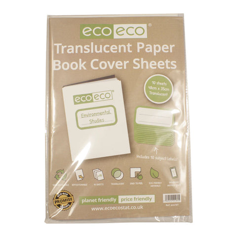 Book  Covering Self Adhesive Transparent Sheets - Pack x10 (48cmx35cm)