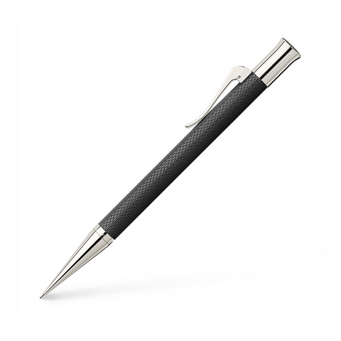 Graf von Faber-Castell Propelling Pencil - Guilloche Black Resin/Rhodium Plated