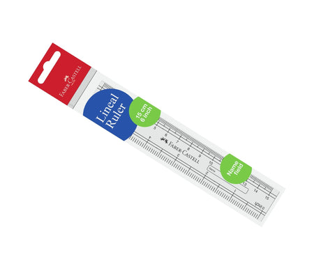 Faber-Castell Plastic Ruler - 15cm/Broad