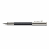 Graf von Faber-Castell Fountain Pen - Guilloche Cisele Anthracite/Rhodium Plated