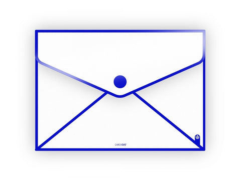 Plastic Envelope File With Button DL Sendy - Neon Blue