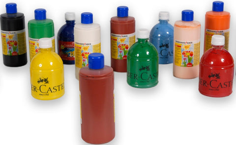 Faber-Castell Tempera/Poster Colour - 500ml Bottle/Assorted Colours.