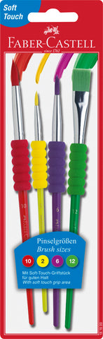 Paint Brush Synthetic soft touch - set x 4