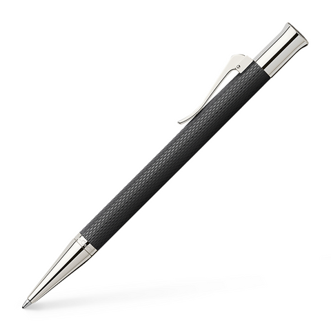 Graf von Faber-Castell  Propelling Ballpen - Guilloche Black Resin Rhodium Plated